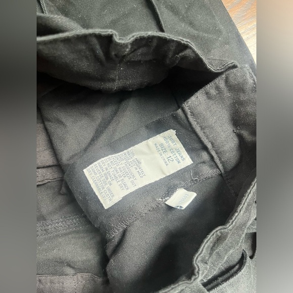 Just jeans vintage cuffed shorts with belt size 12 black 100% cotton NWT - Picture 5 of 6